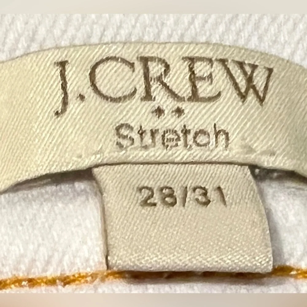 J Crew size 28/31 white denim pants